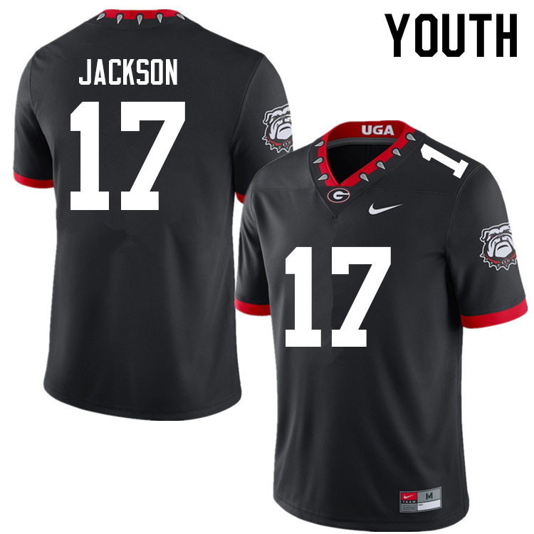 Youth #17 Dan Jackson Georgia Bulldogs College Football Jerseys Sale-100th Anniversary